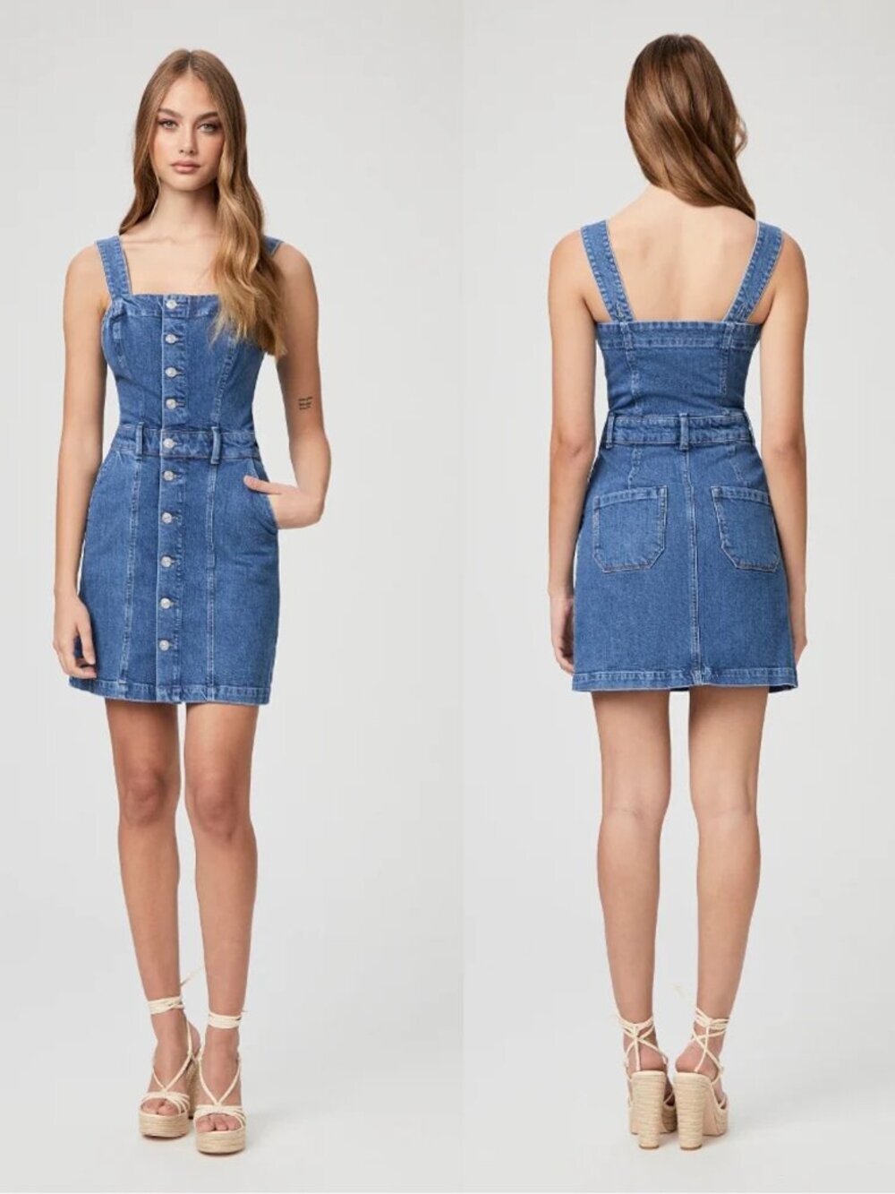 NWT New Paige Maddy Denim Dress In Delia Size 00